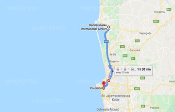 Colombo Airport (CMB) to Colombo City Private Transfer 