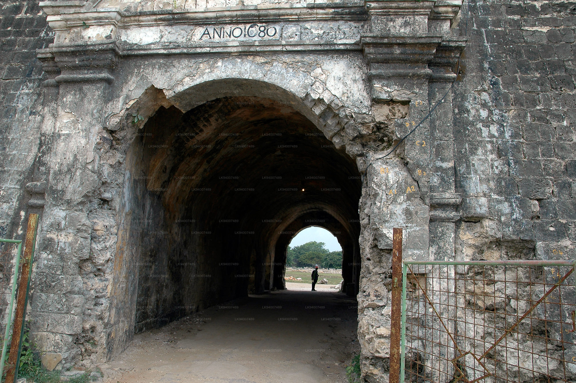 Galle ancient Dutch fort old gate
