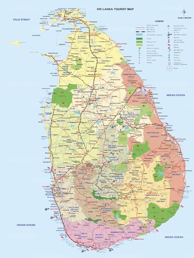 Srilanka Tourism Map